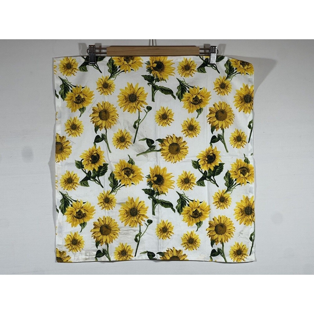 Urban Villa Cotton Napkins Set of 5 Multicolor Sunflower Print Kitchen Table